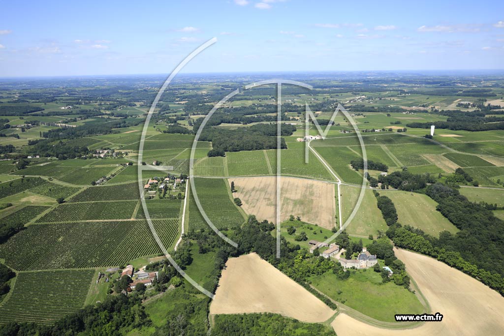 Photo arienne de Pellegrue (Boirac)