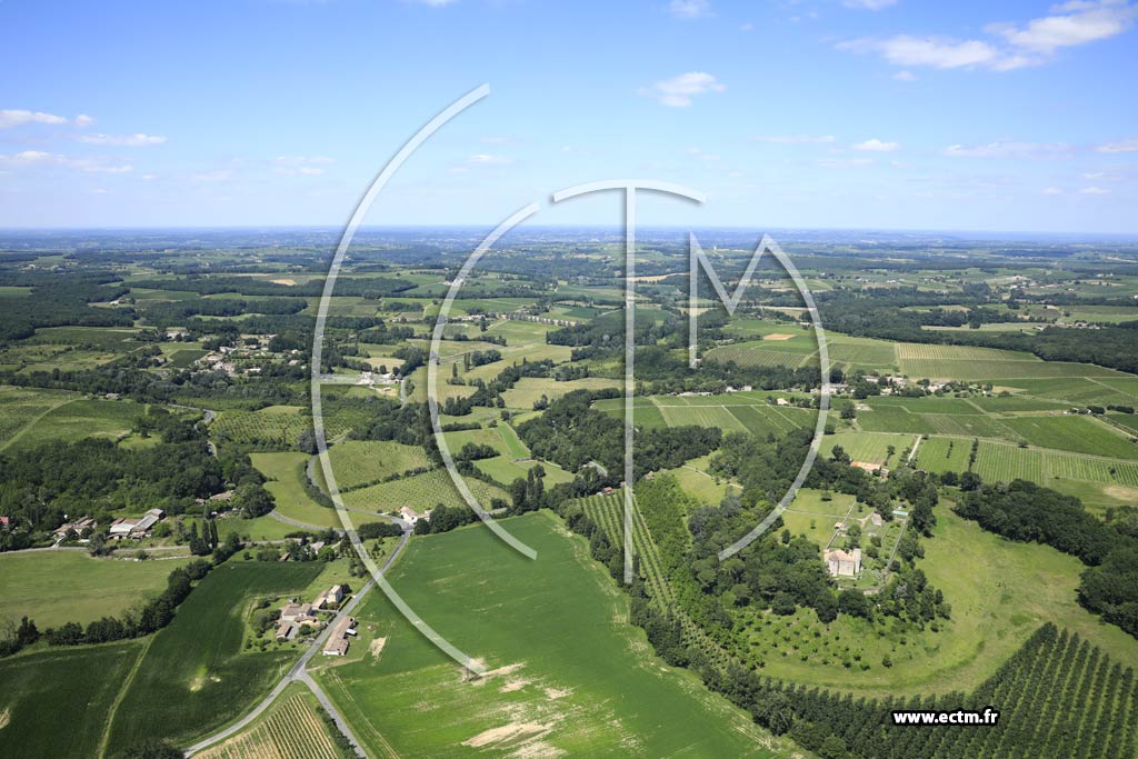 Photo arienne de Pellegrue (Puy de Gensac)