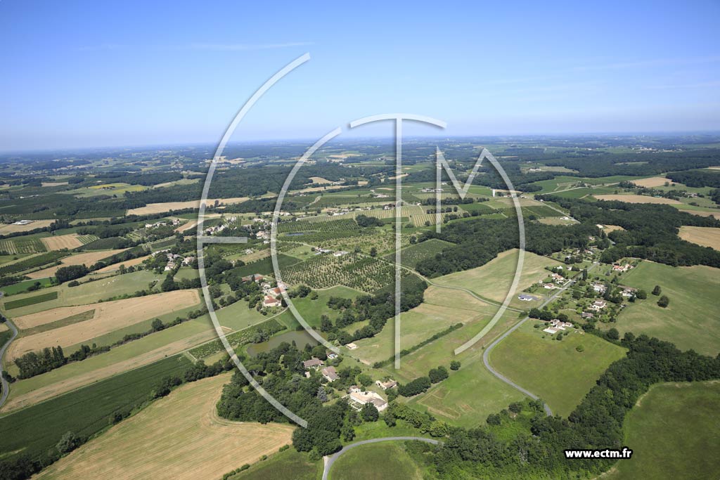 Photo arienne de Savignac-de-Duras (Marzelle)