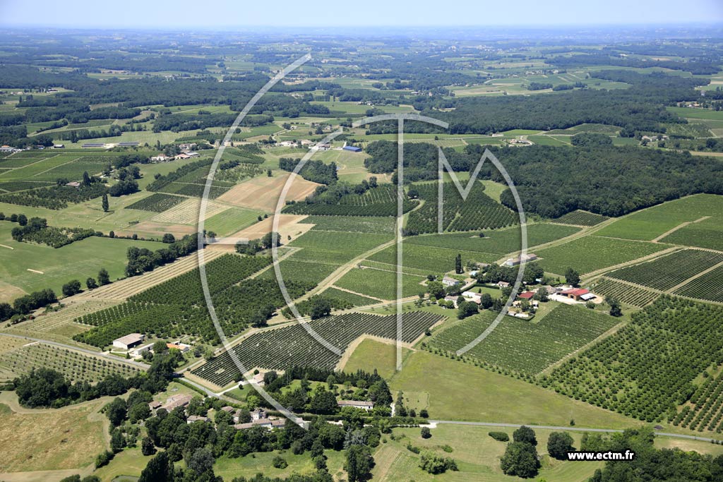 Photo arienne de Villeneuve-de-Duras (les Gadras)