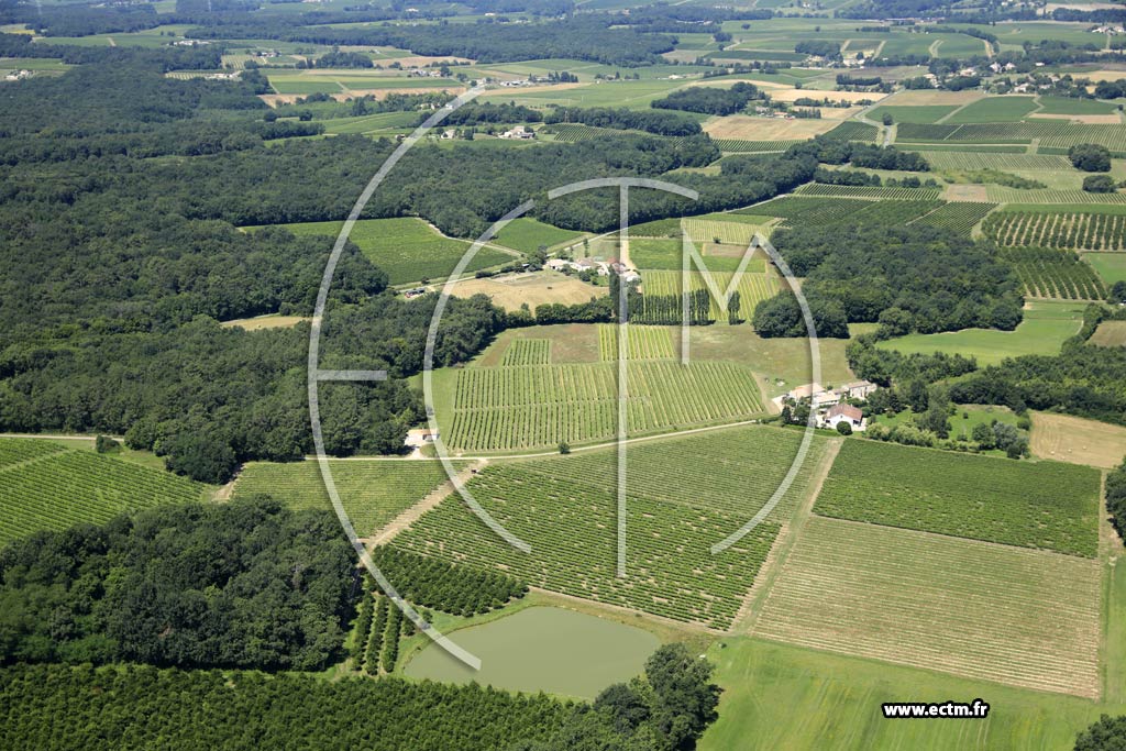 Photo arienne de Villeneuve-de-Duras (les Penchaux)
