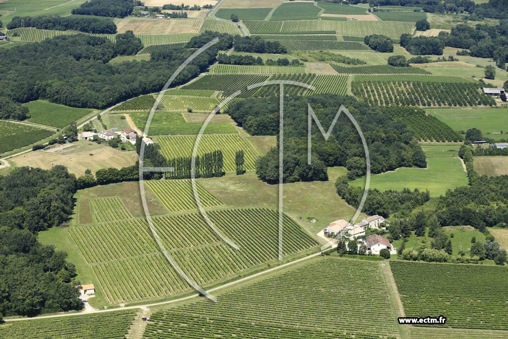 Photo arienne de Villeneuve-de-Duras (les Penchaux)