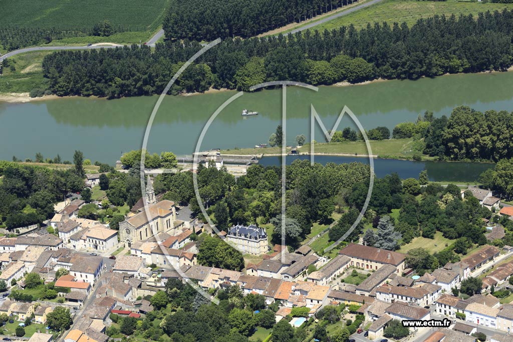 Photo arienne de Castets et Castillon (Castets-en-Dorthe)