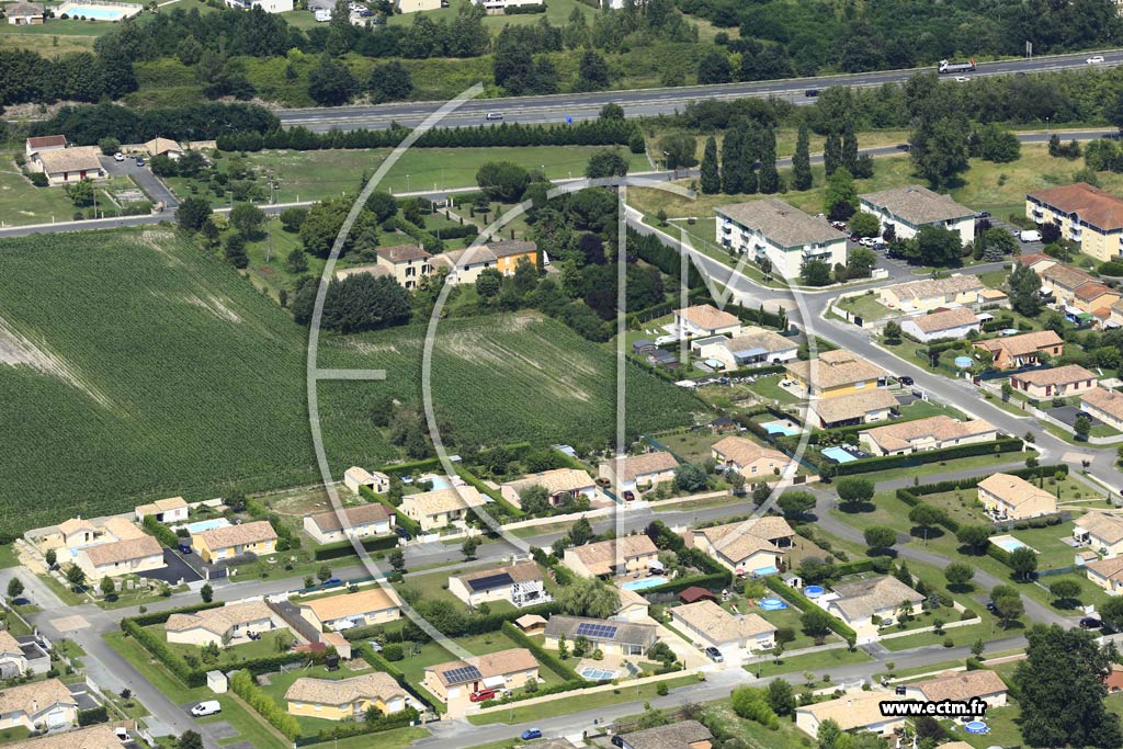 Photo arienne de Langon (Sauzet)