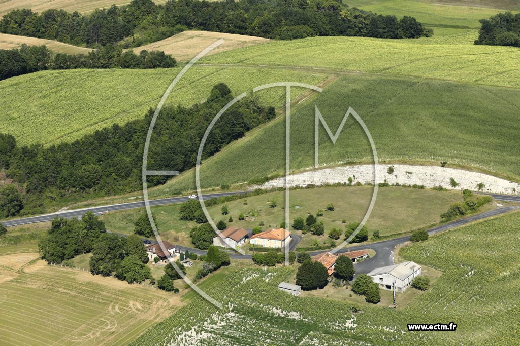 Photo arienne de Bertric-Bure (Vigne Plate)