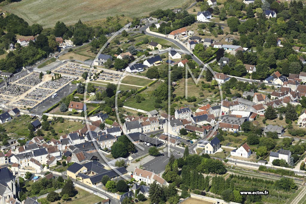 Photo arienne de Beaulieu-ls-Loches