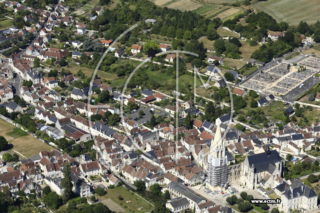 Photo arienne de Beaulieu-ls-Loches