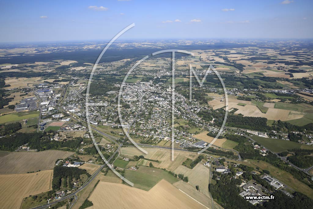 Photo arienne de Loches