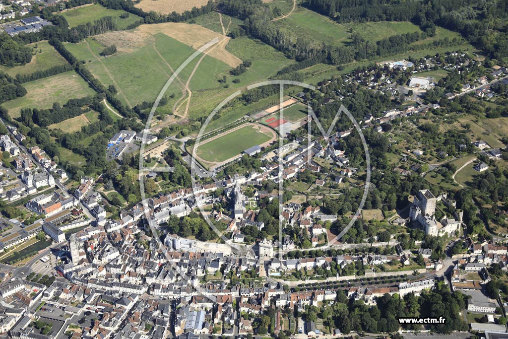 Photo arienne de Loches
