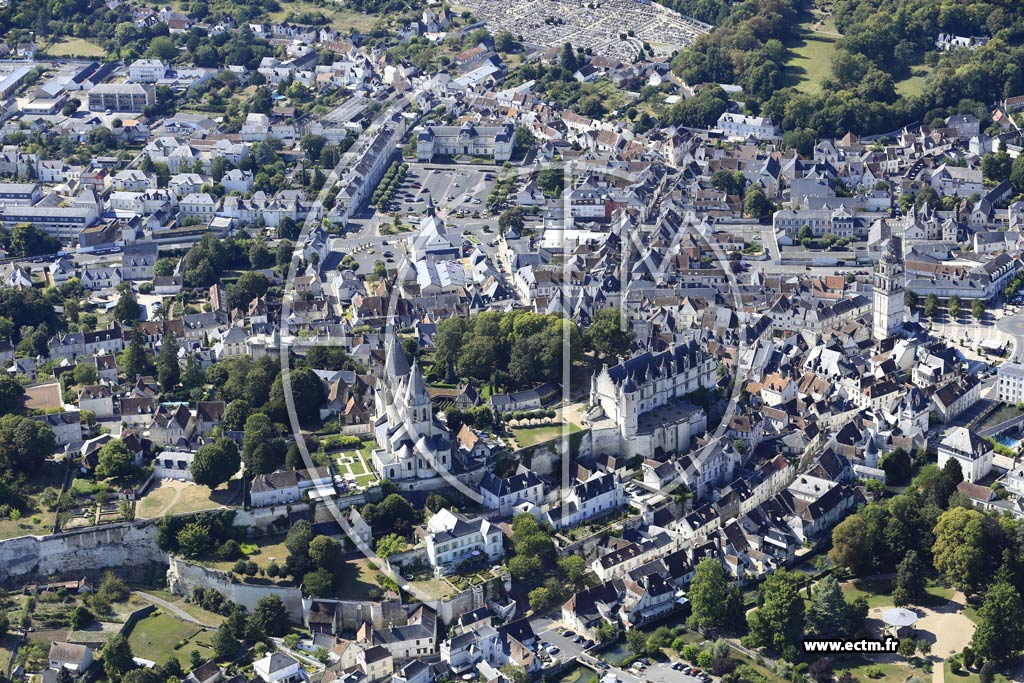 Photo arienne de Loches