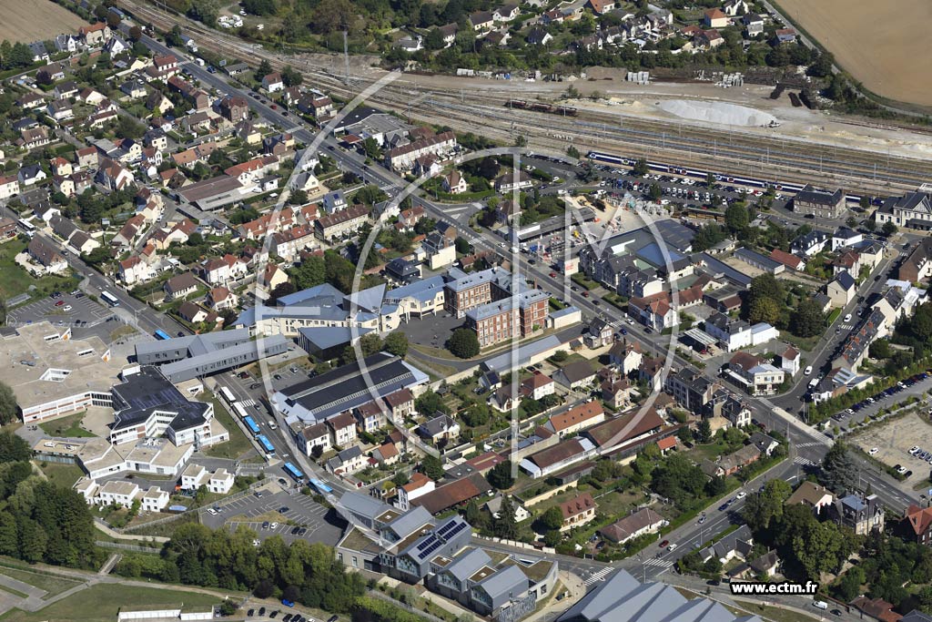 Photo arienne de Gisors (Quartier de la Gare)