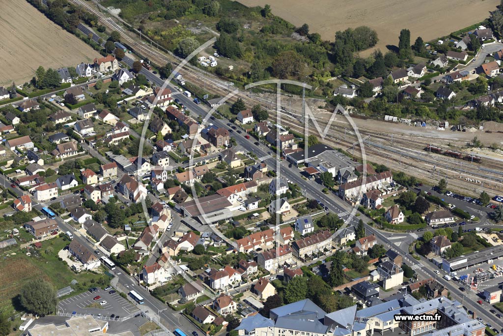Photo arienne de Gisors (Quartier de la Gare)