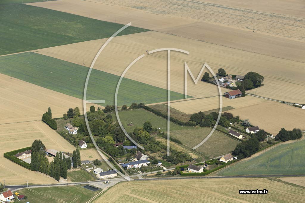 Photo arienne de Heudicourt (Ferme de la Petite Folie)