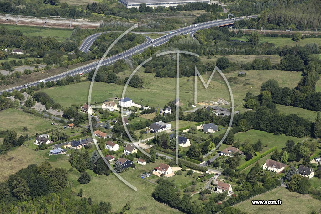 Photo arienne de Lisieux (Chemin du Sap)