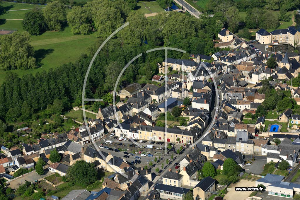 Photo arienne de Malicorne-sur-Sarthe