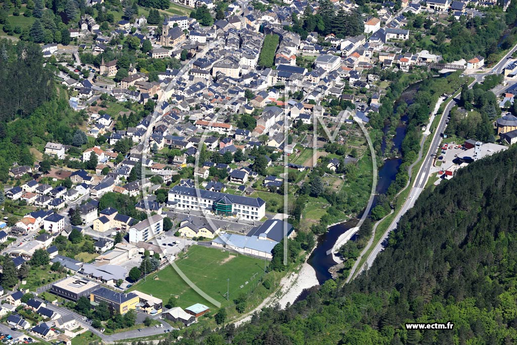 Photo arienne de Florac-Trois-Rivires