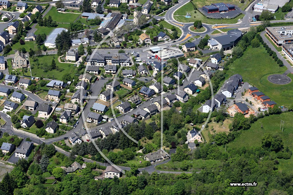 Photo arienne de Marvejols (Ancien Moulin de la Gratisse)