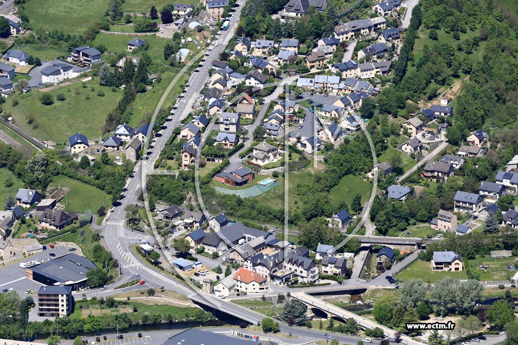 Photo arienne de Mende (Pont Roupt)