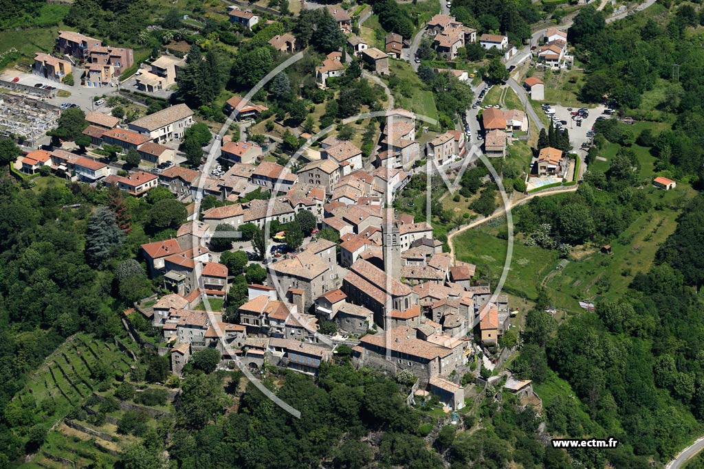 Photo arienne de Antraigues-sur-Volane