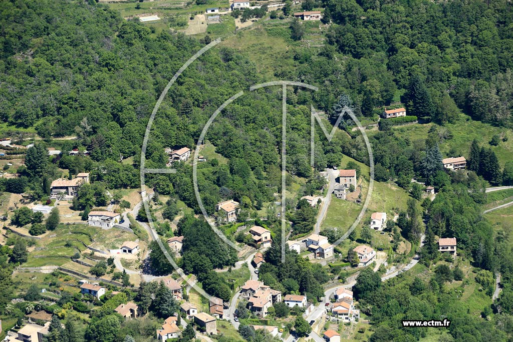 Photo arienne de Antraigues-sur-Volane