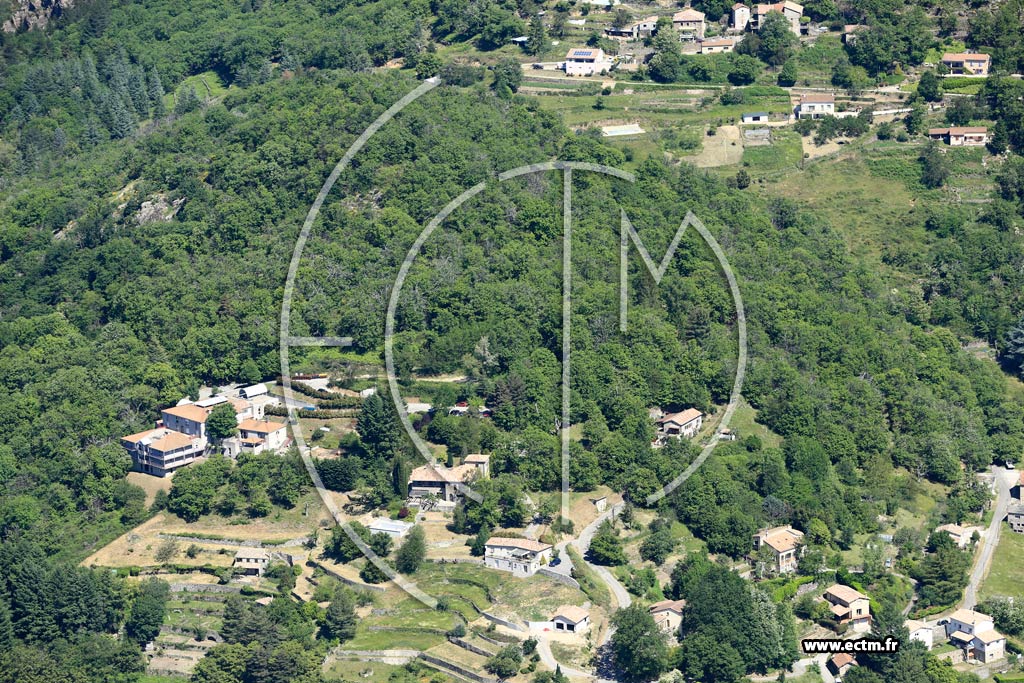 Photo arienne de Antraigues-sur-Volane