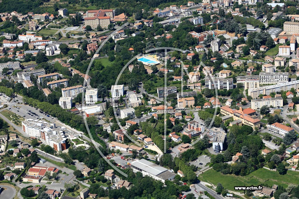 Photo arienne de Aubenas (La Paillouse)
