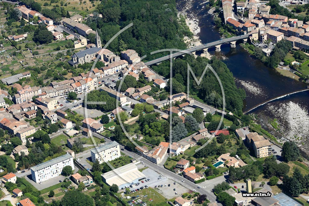 Photo arienne de Aubenas (Le Pont d'Aubenas)