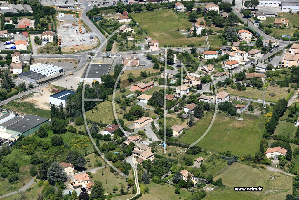 Photo arienne de Aubenas (Les Bastides)