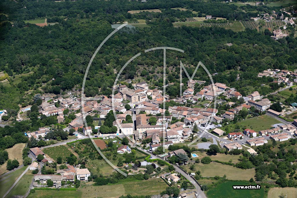 Photo arienne de Laurac-en-Vivarais