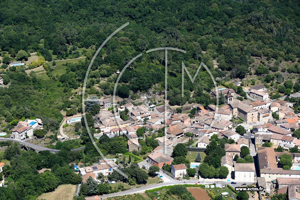Photo arienne de Laurac-en-Vivarais