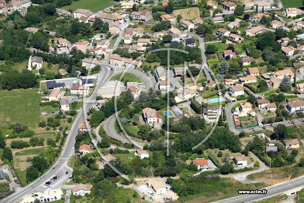 Photo arienne de Saint-Privat (Le Pont de Luol)