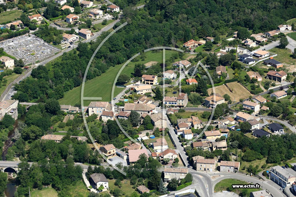 Photo arienne de Saint-Privat (Le Pont de Luol)