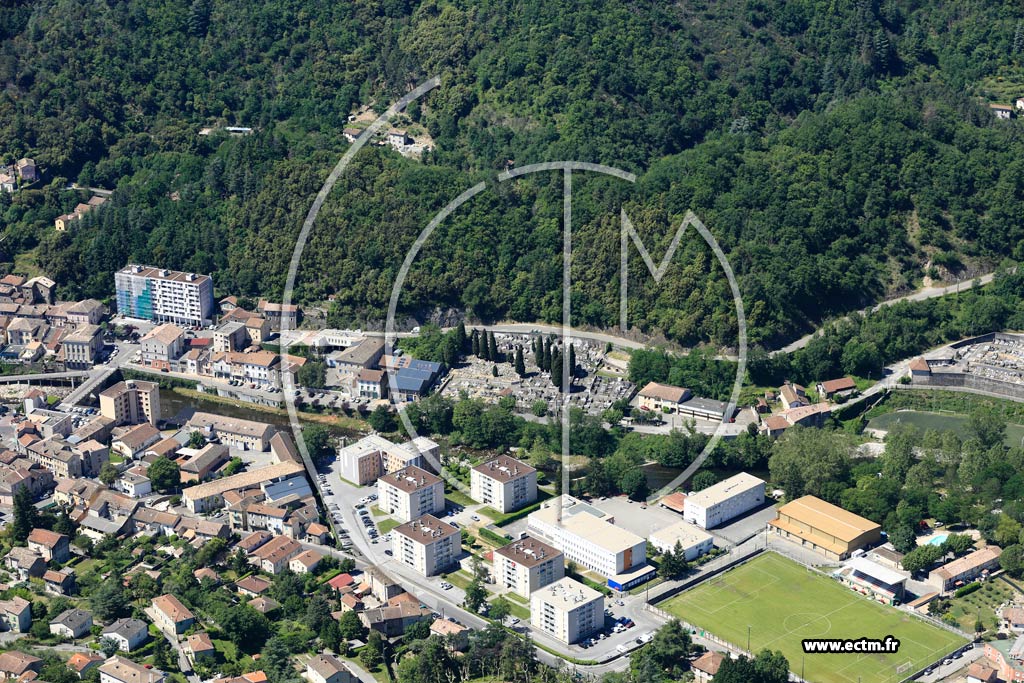 Photo arienne de Vals-les-Bains