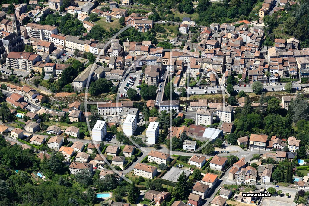 Photo arienne de Vals-les-Bains
