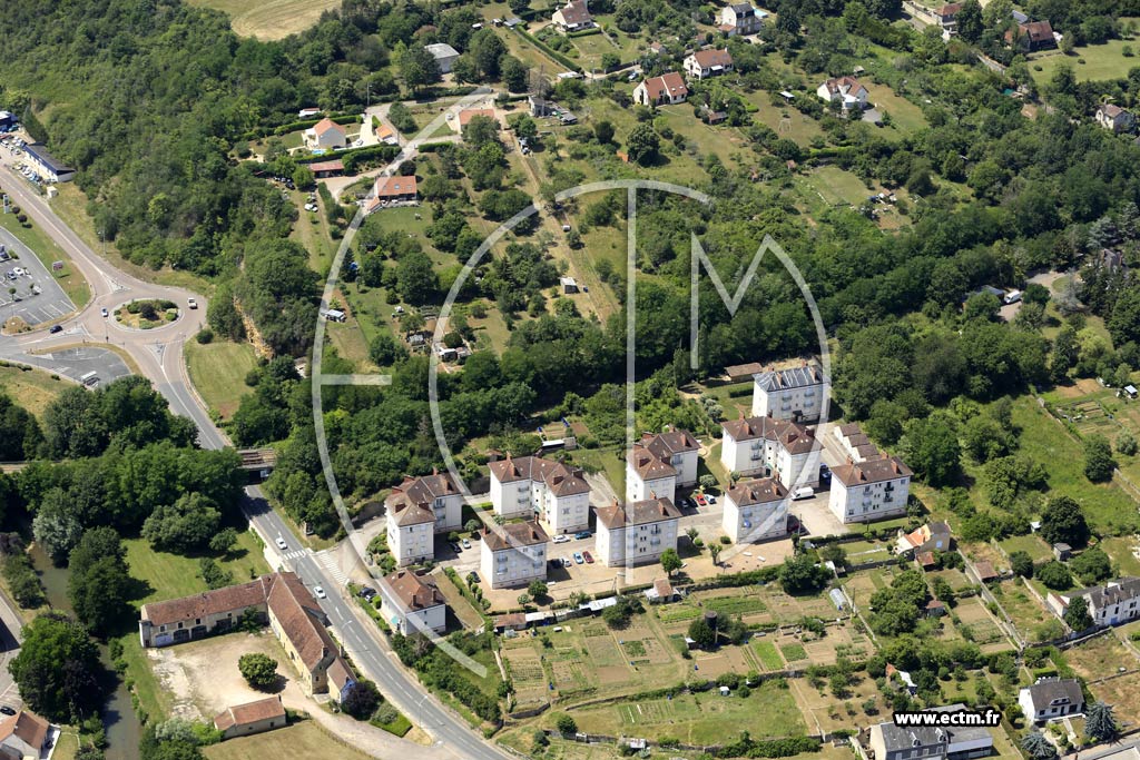 Photo arienne de Clamecy