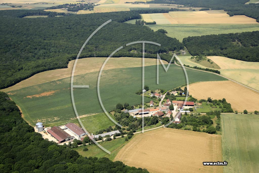 Photo arienne de Druyes-les-Belles-Fontaines (Les Mnages)