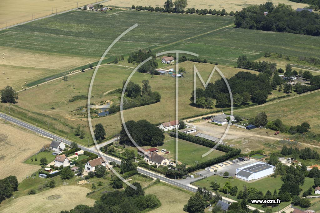 Photo arienne de Mereau (Les Fontaines)