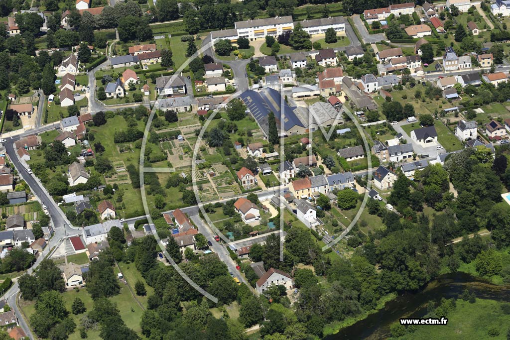 Photo arienne de Vierzon (Le Chambon)