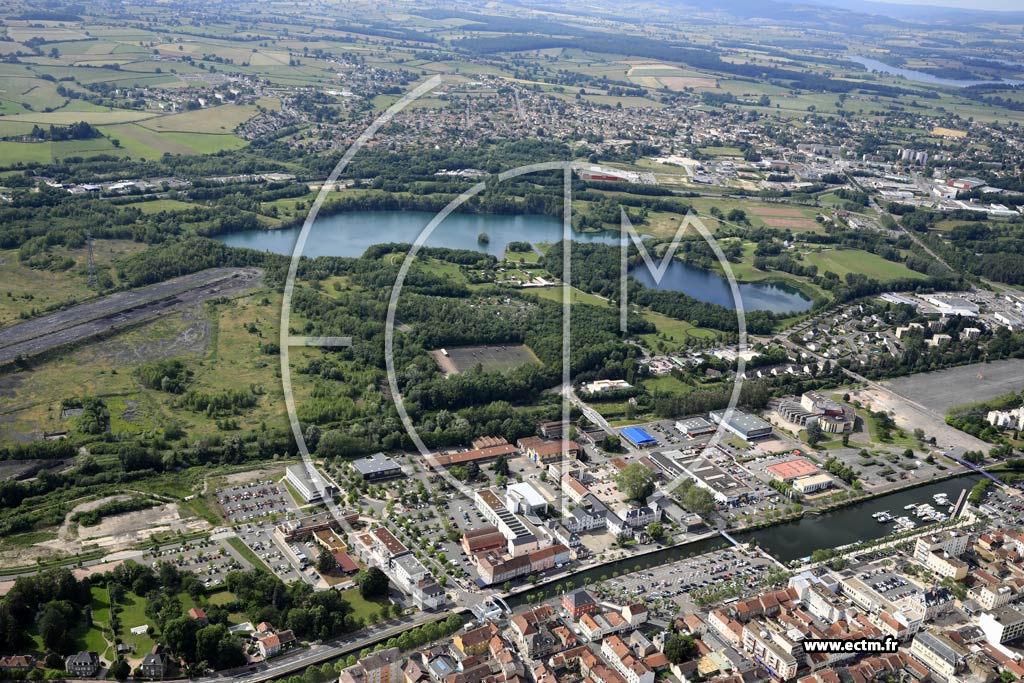 Photo arienne de Montceau-les-Mines