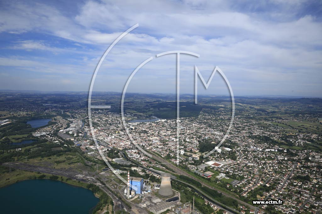Photo arienne de Montceau-les-Mines