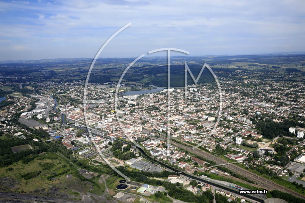 Photo arienne de Montceau-les-Mines