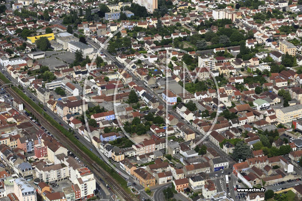 Photo arienne de Montceau-les-Mines