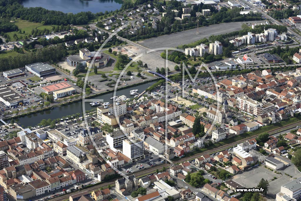 Photo arienne de Montceau-les-Mines