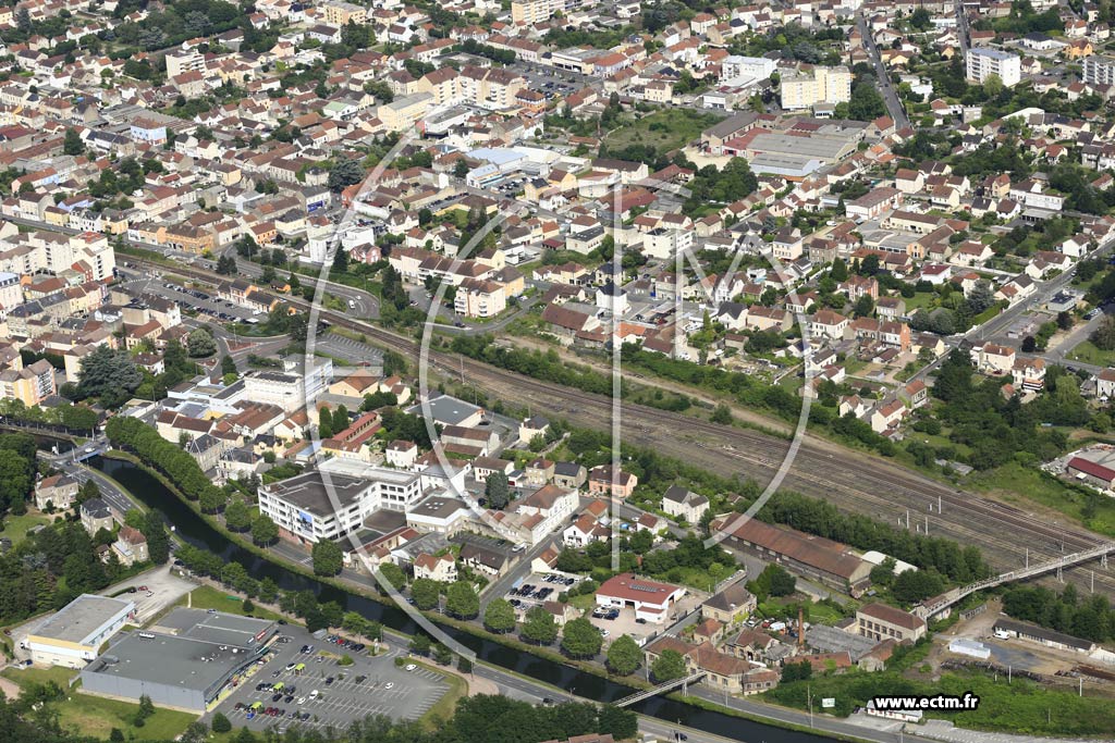 Photo arienne de Montceau-les-Mines