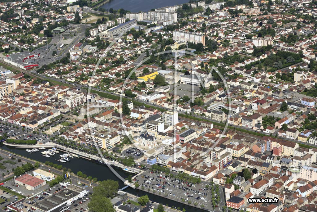 Photo arienne de Montceau-les-Mines