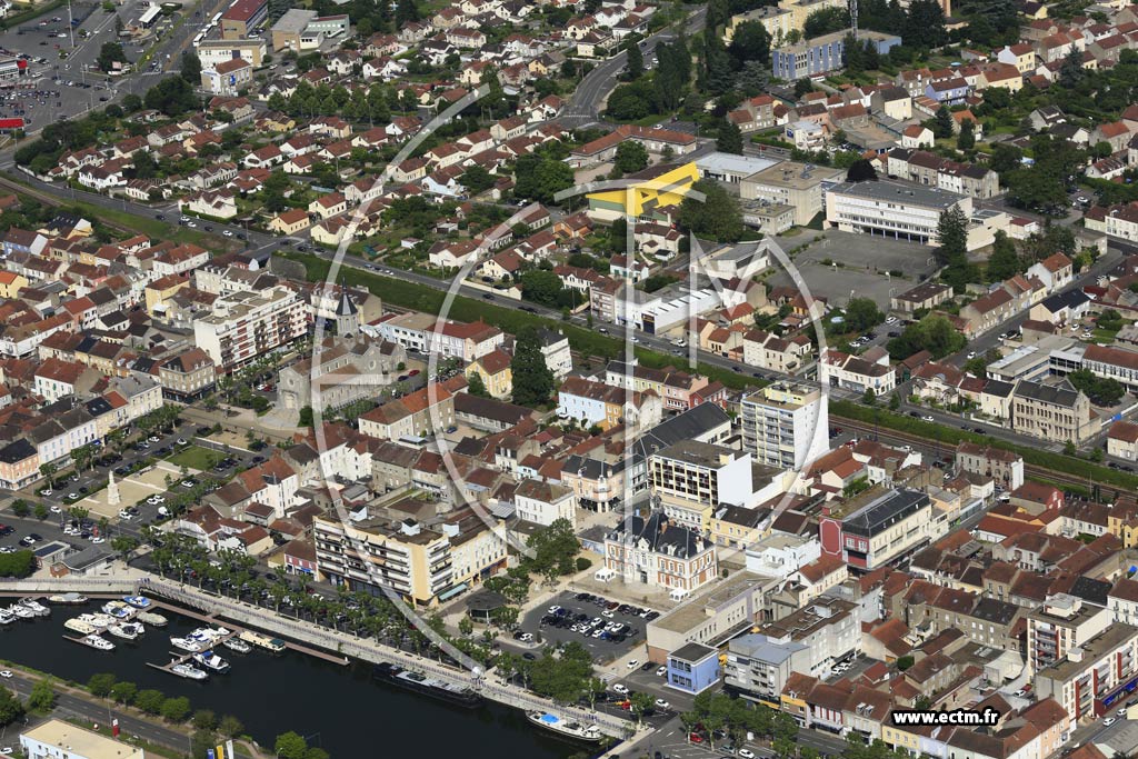 Photo arienne de Montceau-les-Mines