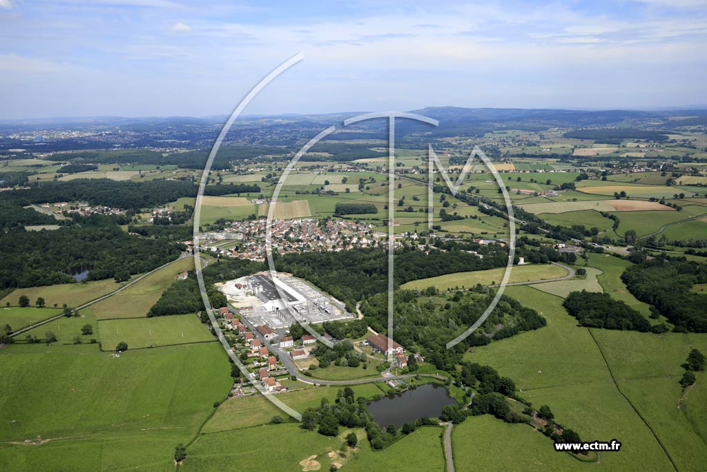 Photo arienne de Perrecy-les-Forges (Puits de Rozelay)