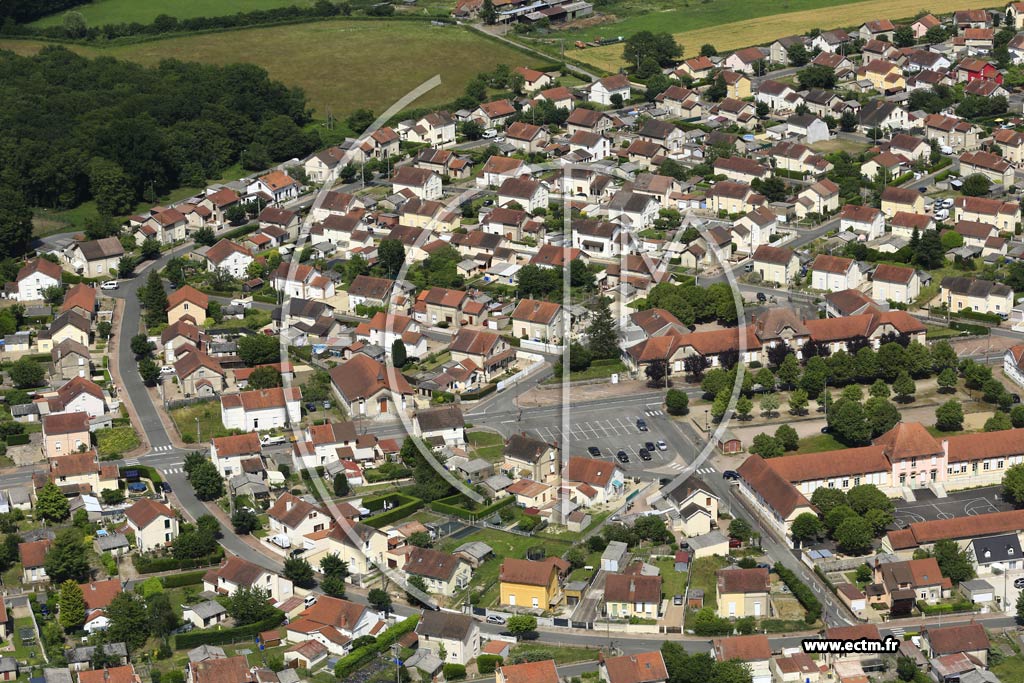 Photo arienne de Saint-Vallier (Cit des Gautherets)